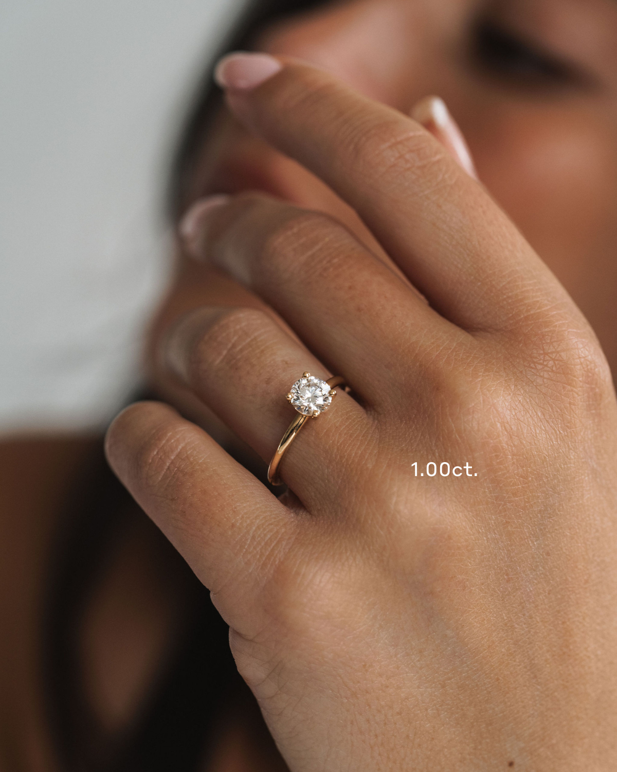 Marquise Shaped Three Stone Lab Grown Diamond Engagement Ring