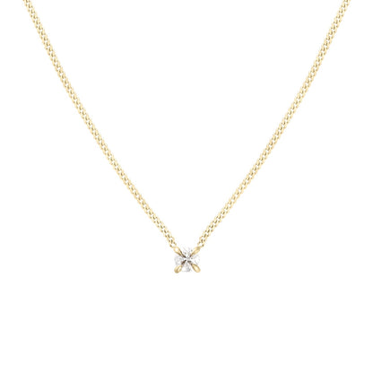 0.2 CT Round Shaped Solitaire Lab Grown Diamond Necklace