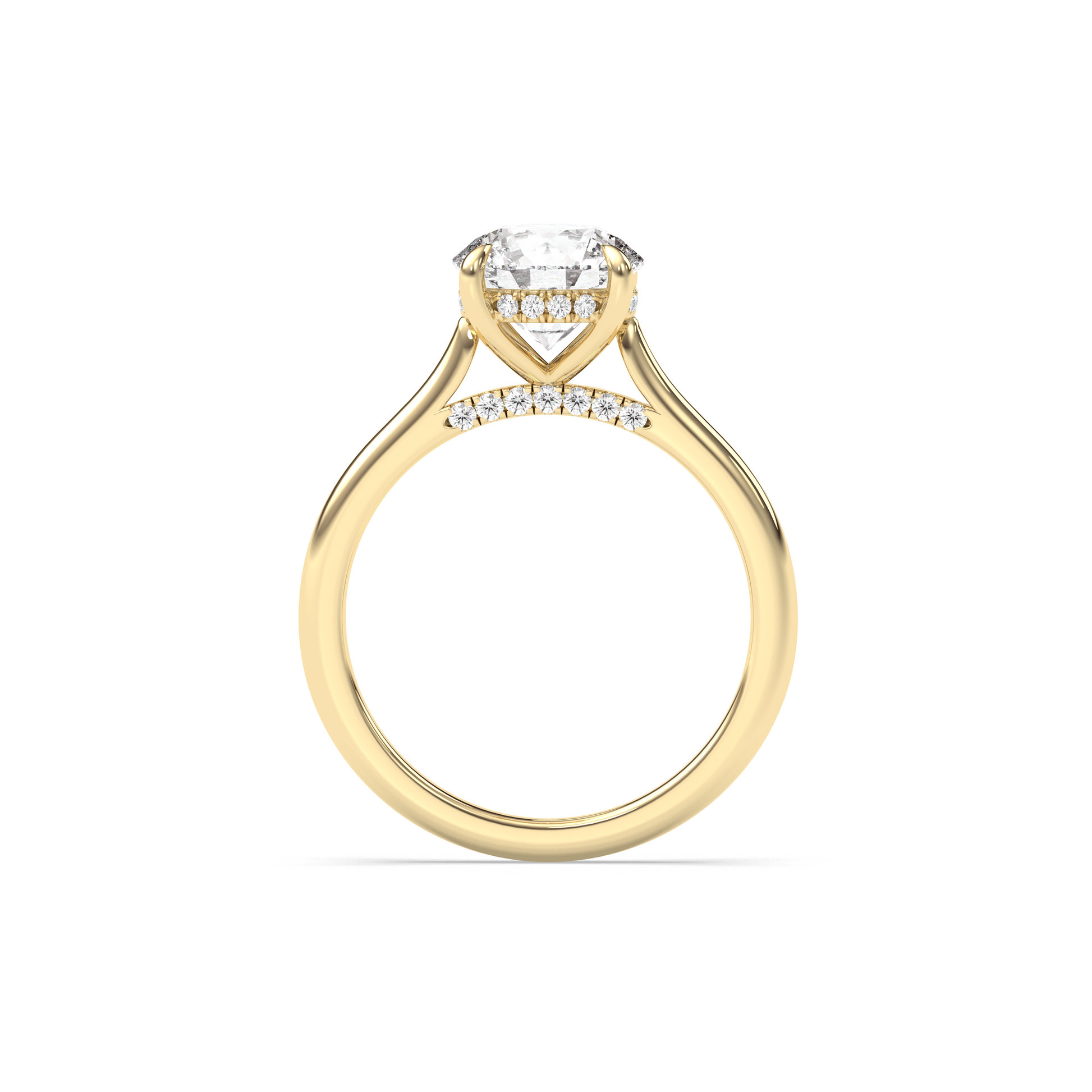 Marquise Shaped Three Stone Lab Grown Diamond Engagement Ring