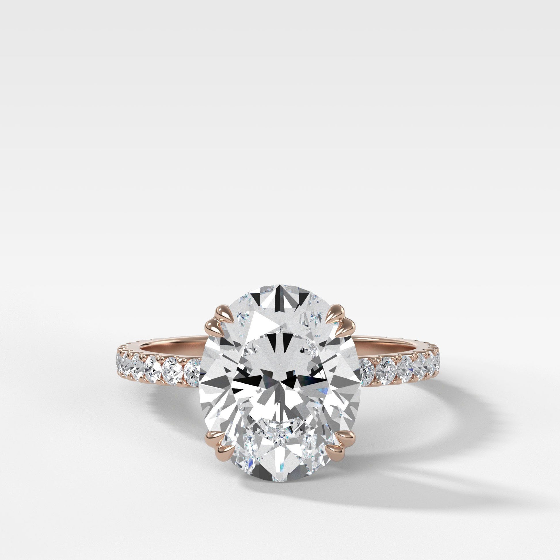 Marquise Shaped Three Stone Lab Grown Diamond Engagement Ring