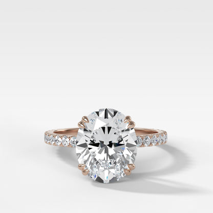 Marquise Shaped Three Stone Lab Grown Diamond Engagement Ring