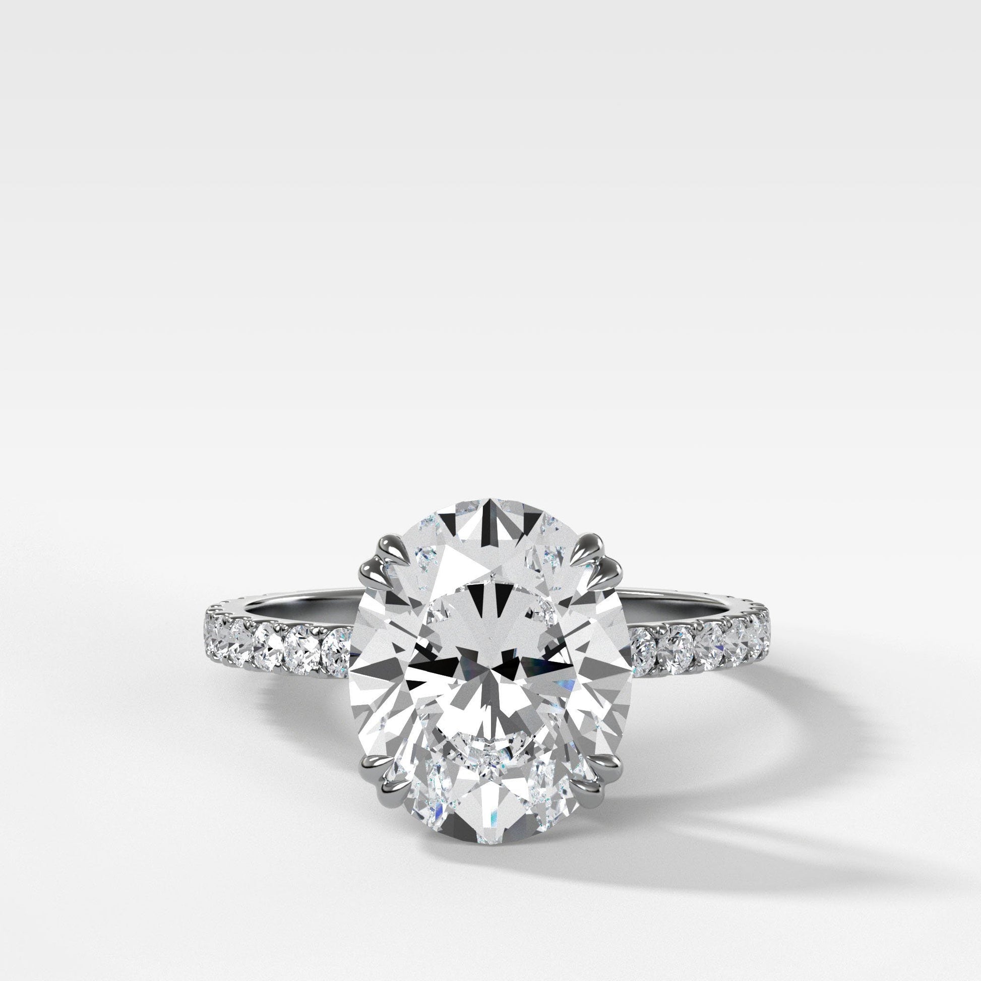 Marquise Shaped Three Stone Lab Grown Diamond Engagement Ring