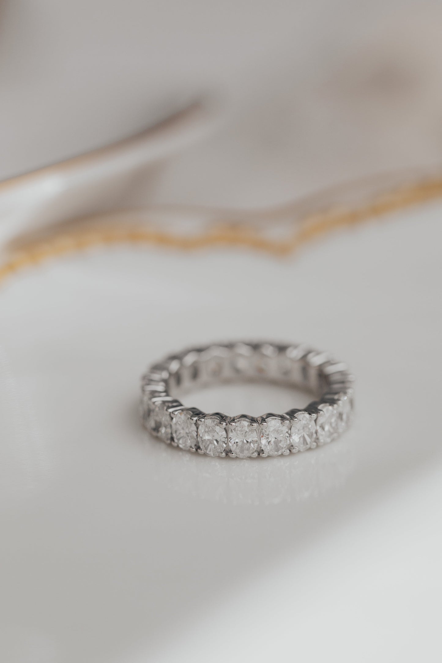 0.25 TCW Round Shaped Half Eternity Lab Grown Diamond Wedding Band