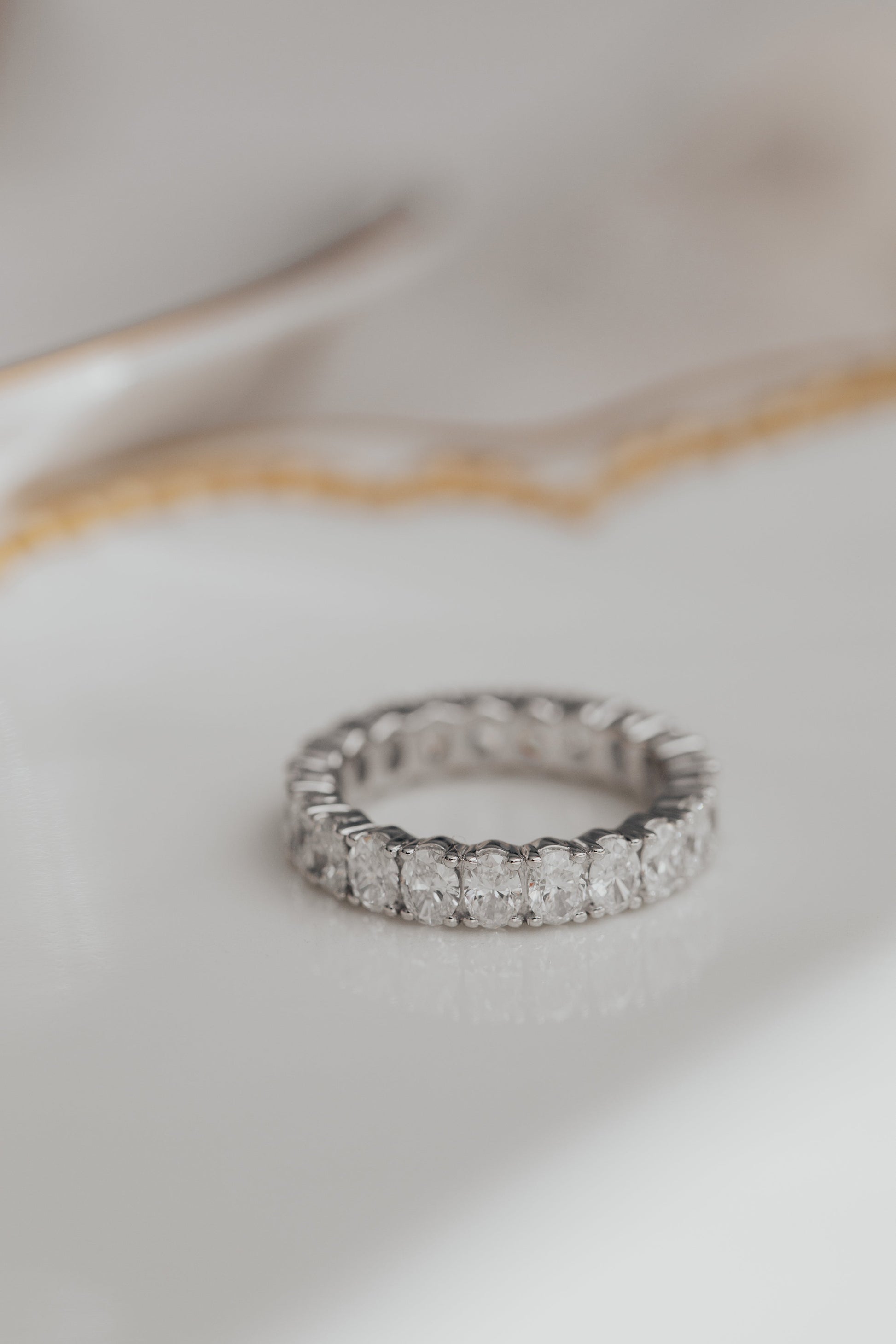 0.25 TCW Round Shaped Half Eternity Lab Grown Diamond Wedding Band