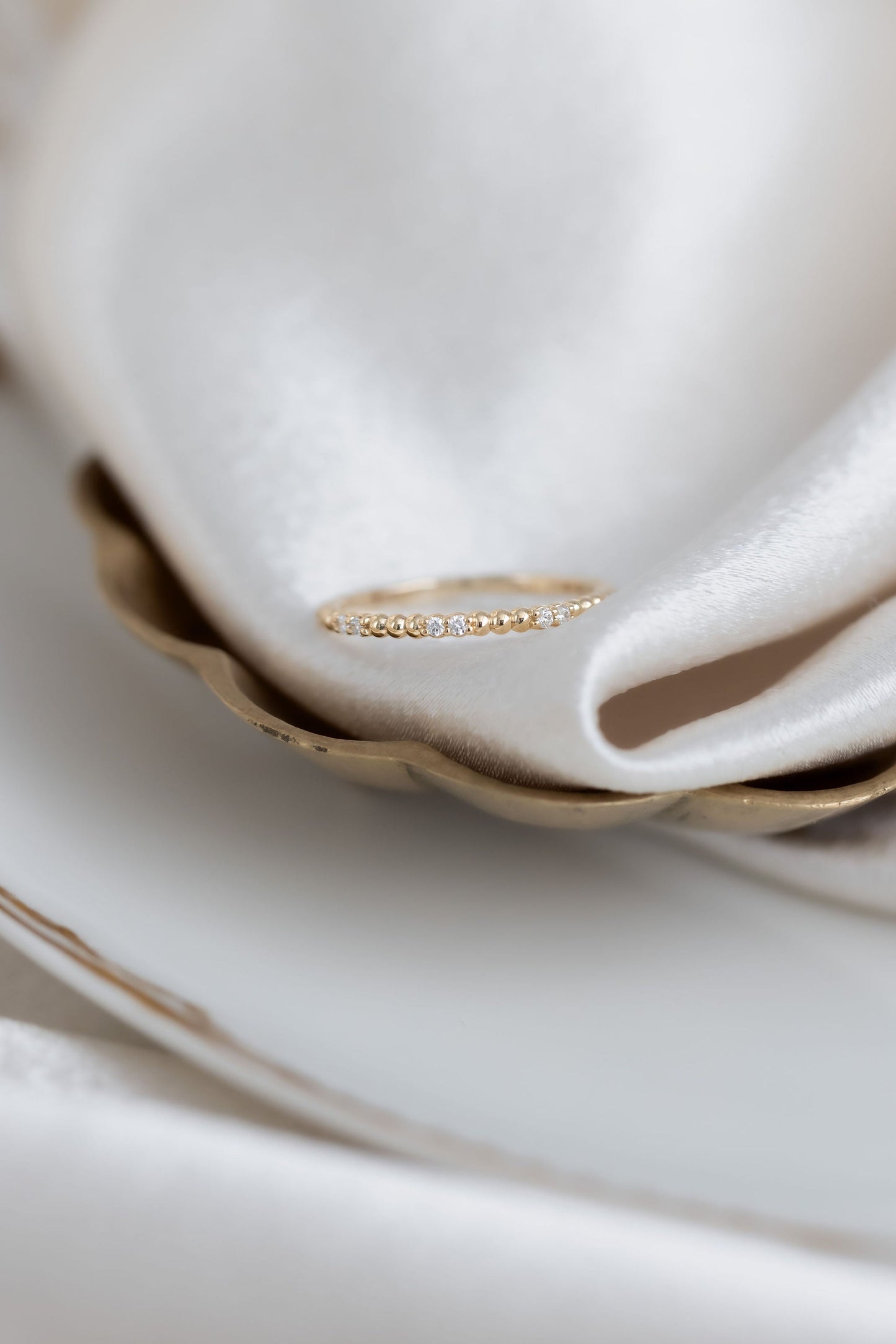 0.25 TCW Round Shaped Half Eternity Lab Grown Diamond Wedding Band