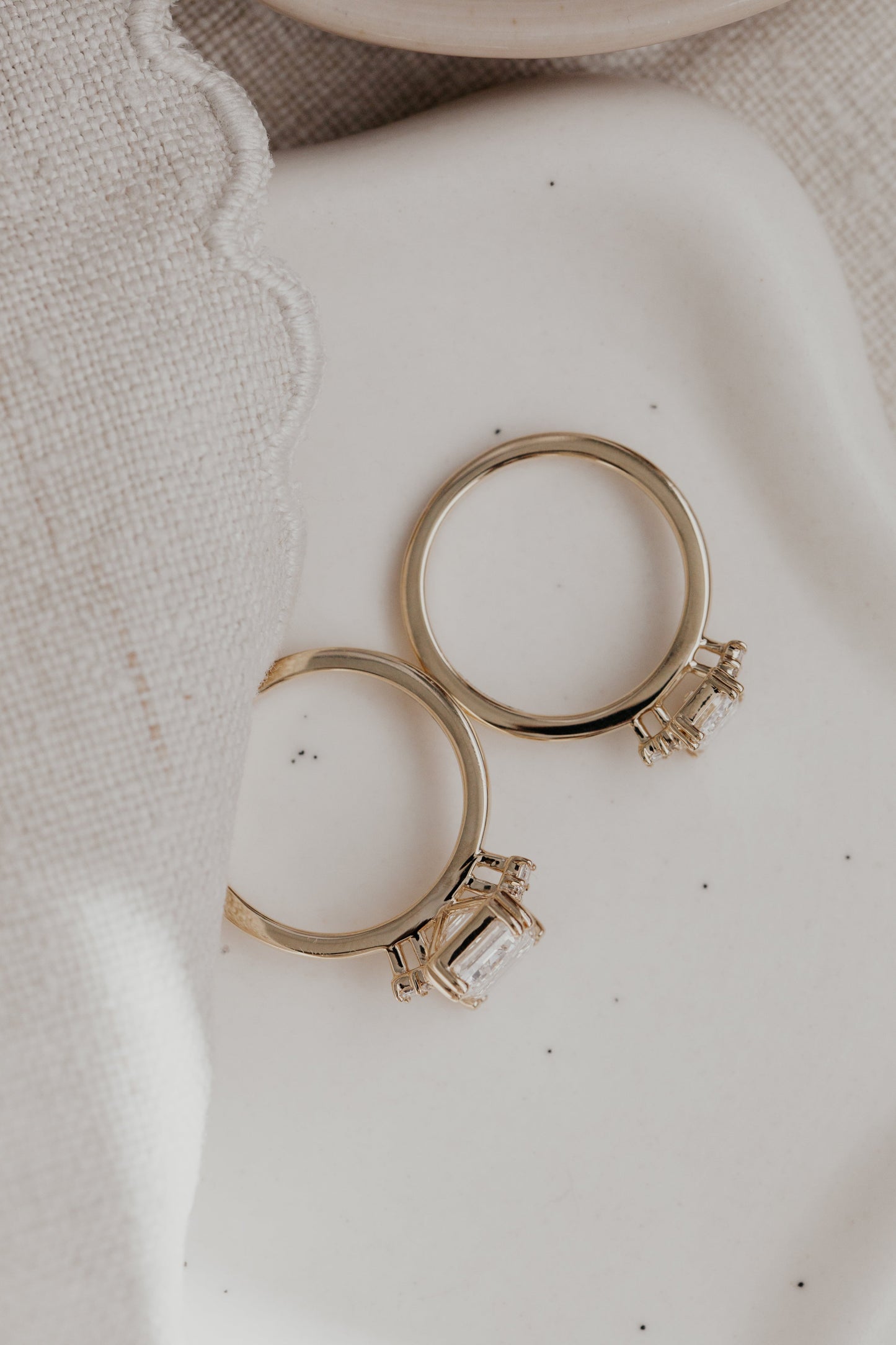 Marquise Shaped Three Stone Lab Grown Diamond Engagement Ring