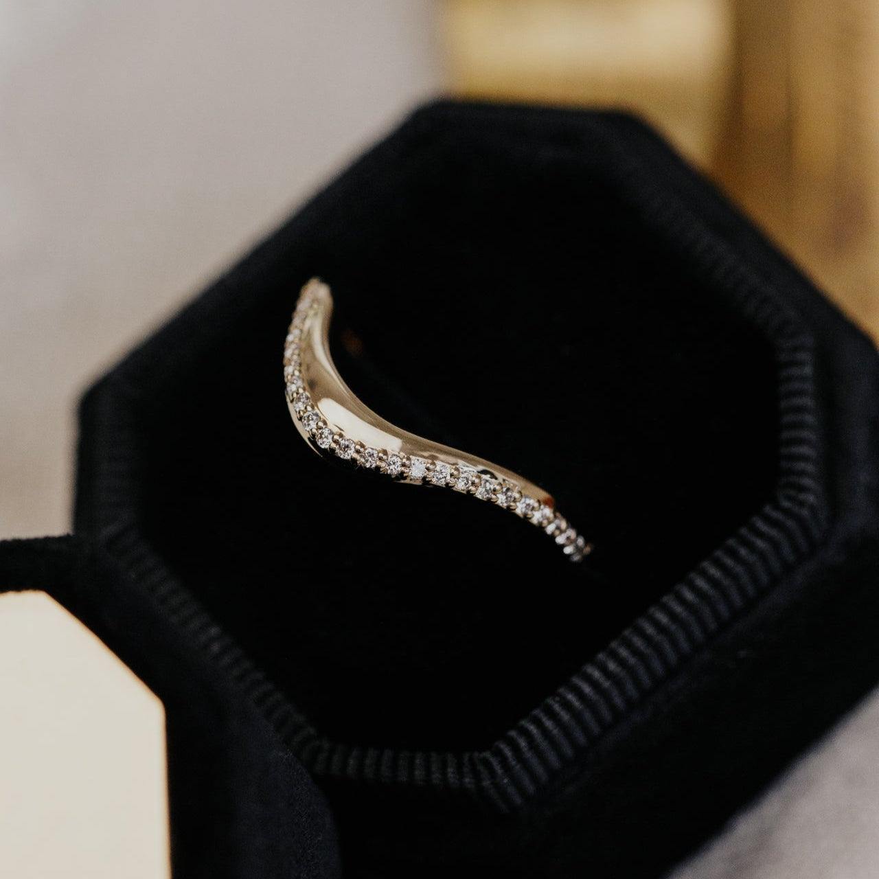 0.25 TCW Round Shaped Half Eternity Lab Grown Diamond Wedding Band