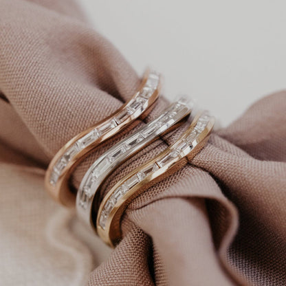 0.25 TCW Round Shaped Half Eternity Lab Grown Diamond Wedding Band