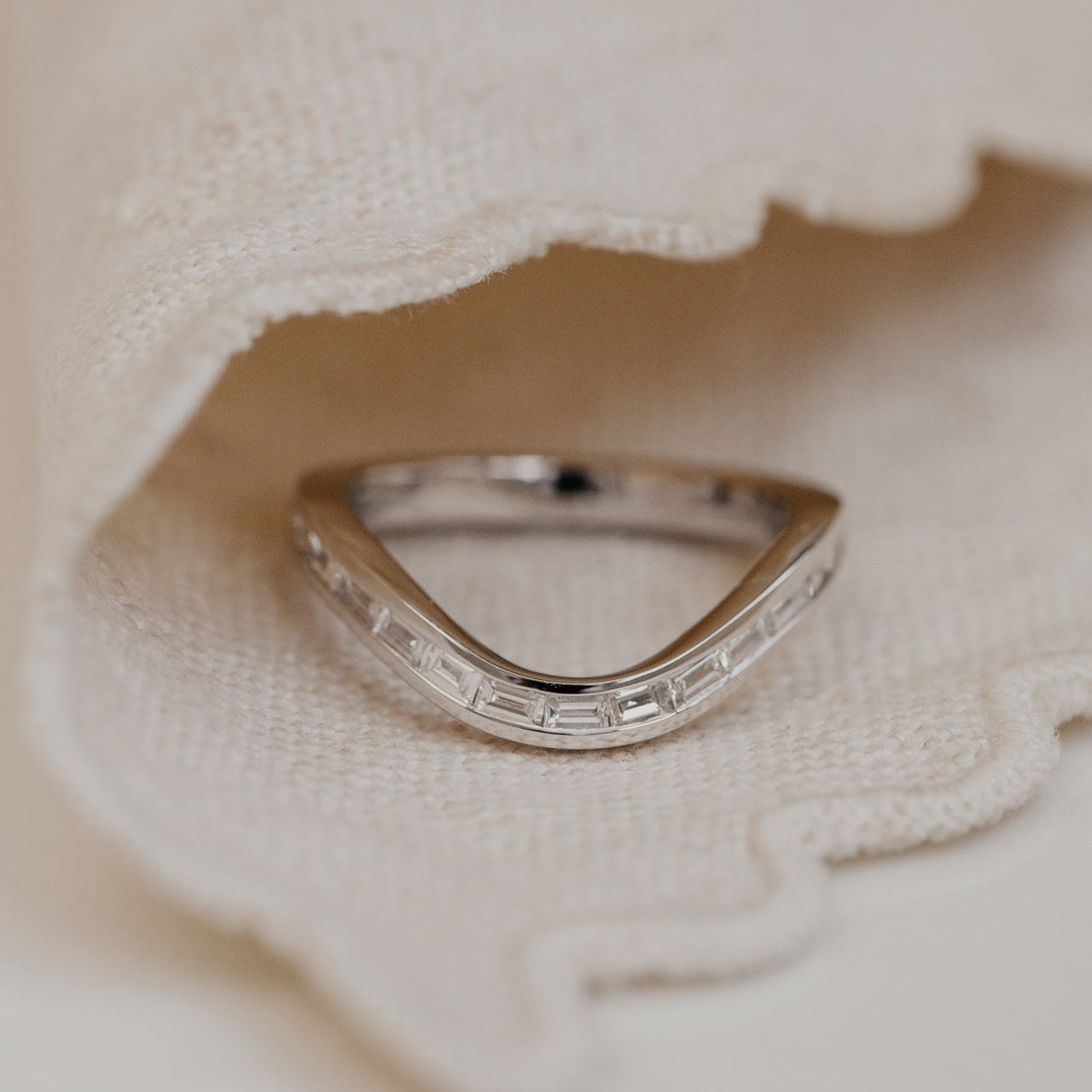 0.25 TCW Round Shaped Half Eternity Lab Grown Diamond Wedding Band