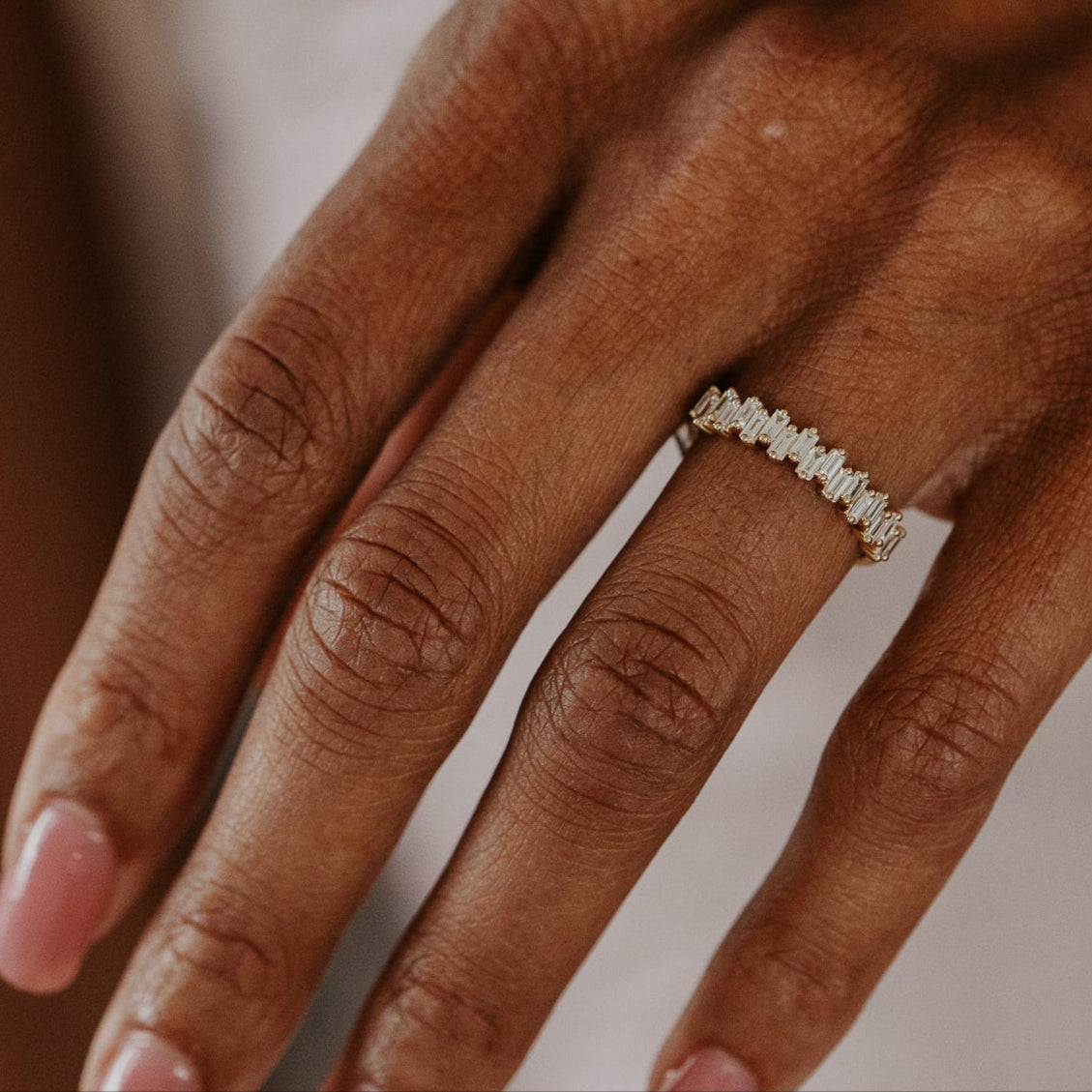 0.25 TCW Round Shaped Half Eternity Lab Grown Diamond Wedding Band