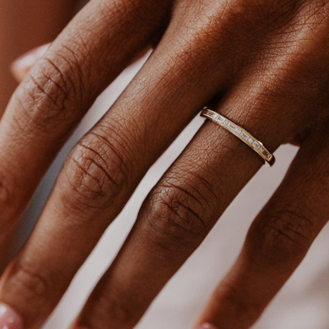 0.25 TCW Round Shaped Half Eternity Lab Grown Diamond Wedding Band