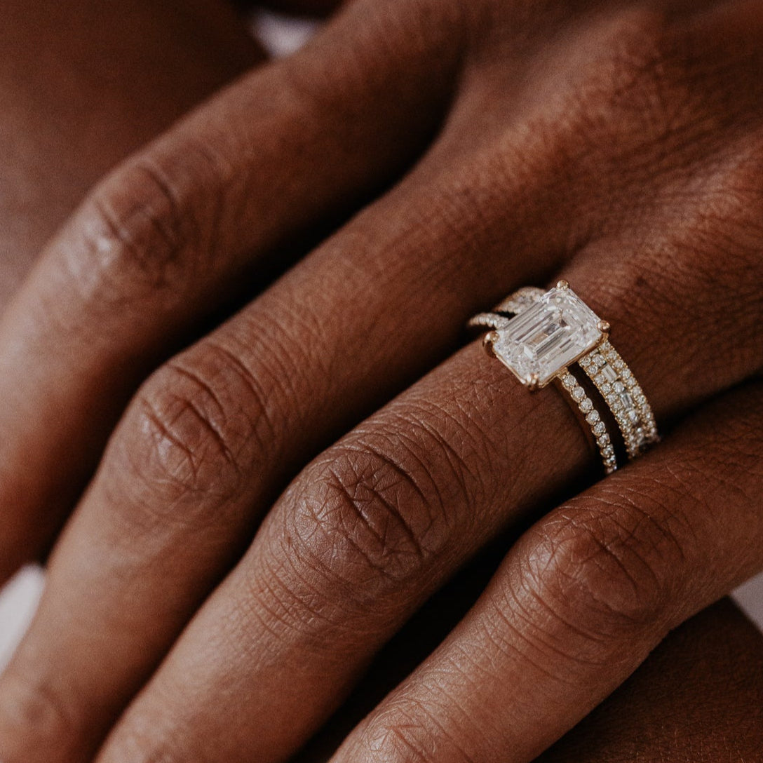 0.25 TCW Round Shaped Half Eternity Lab Grown Diamond Wedding Band