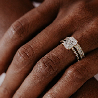 0.25 TCW Round Shaped Half Eternity Lab Grown Diamond Wedding Band