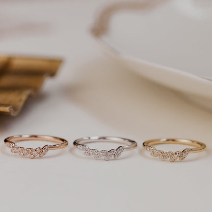 0.25 TCW Round Shaped Half Eternity Lab Grown Diamond Wedding Band