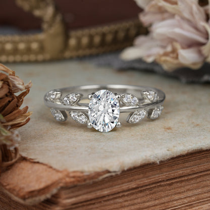 Marquise Shaped Three Stone Lab Grown Diamond Engagement Ring