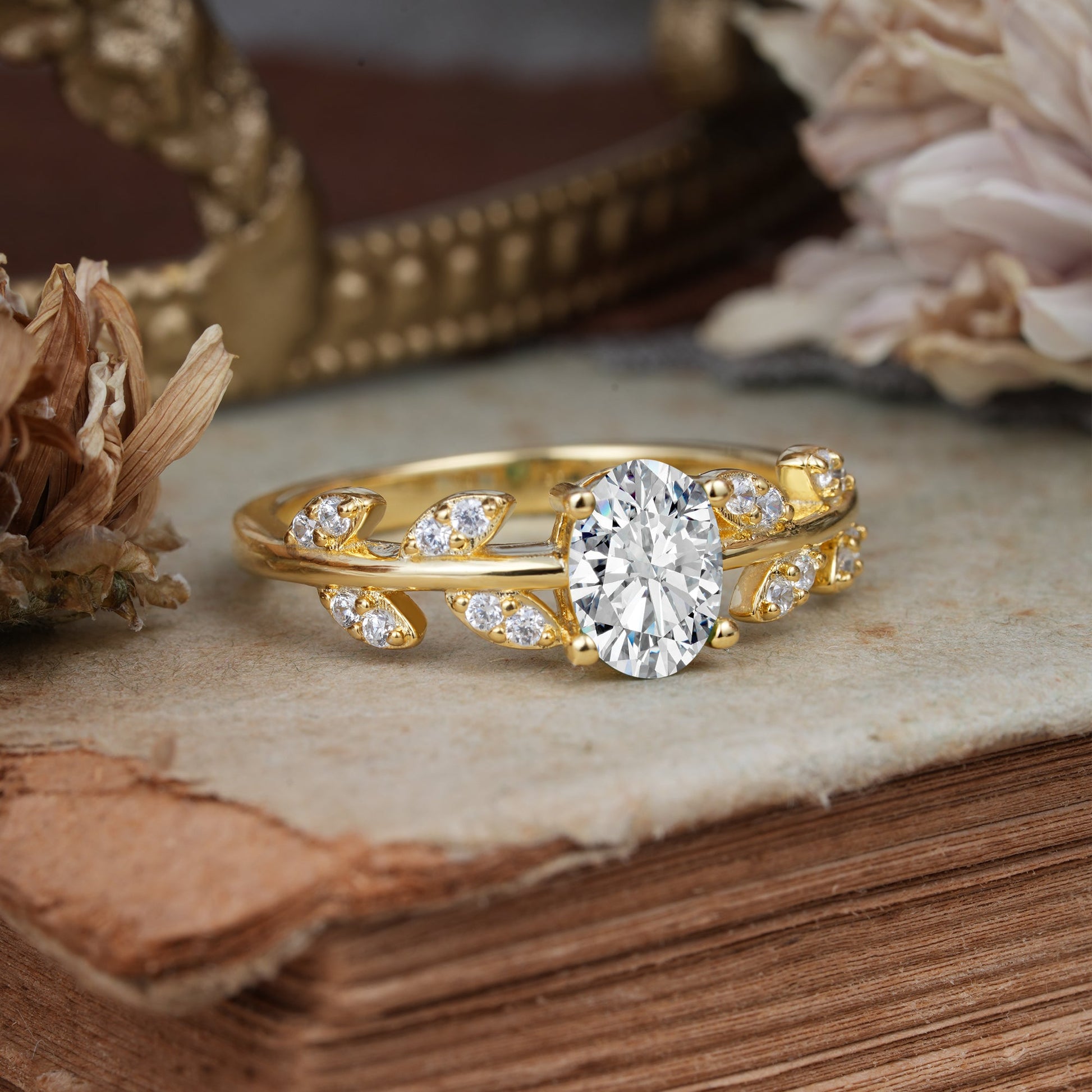 Marquise Shaped Three Stone Lab Grown Diamond Engagement Ring