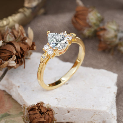 Marquise Shaped Three Stone Lab Grown Diamond Engagement Ring