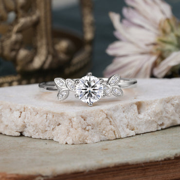 Marquise Shaped Three Stone Lab Grown Diamond Engagement Ring