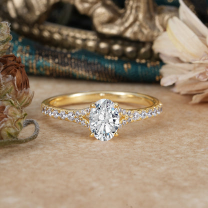 Marquise Shaped Three Stone Lab Grown Diamond Engagement Ring