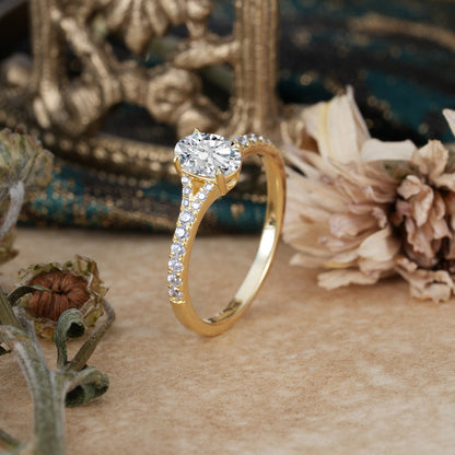 Marquise Shaped Three Stone Lab Grown Diamond Engagement Ring
