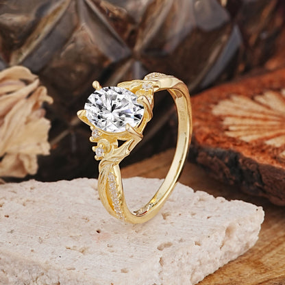 Marquise Shaped Three Stone Lab Grown Diamond Engagement Ring
