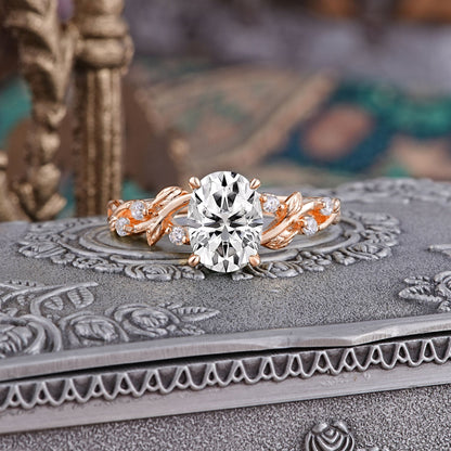 Marquise Shaped Three Stone Lab Grown Diamond Engagement Ring