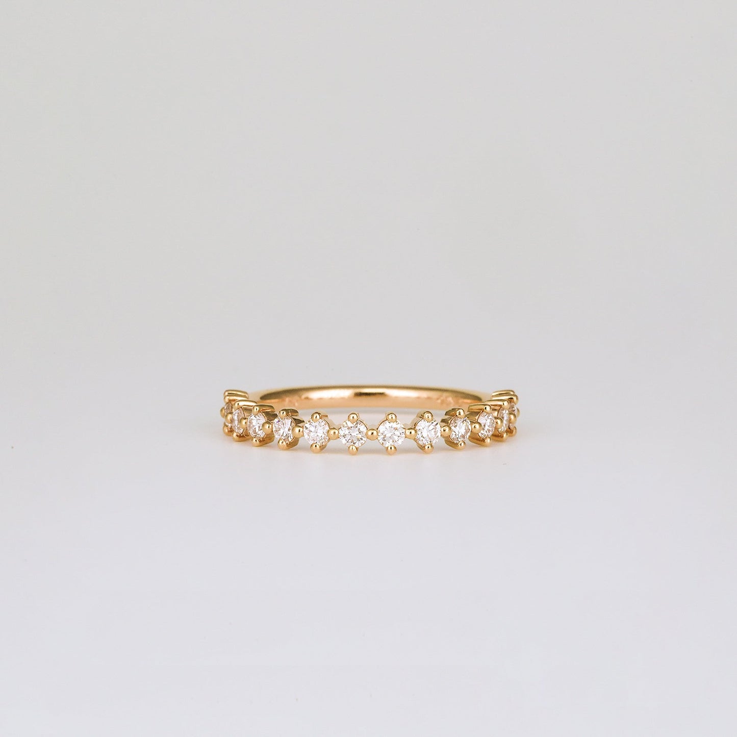 0.38 TCW Round Stones Half Eternity Lab Grown Diamond Wedding Band