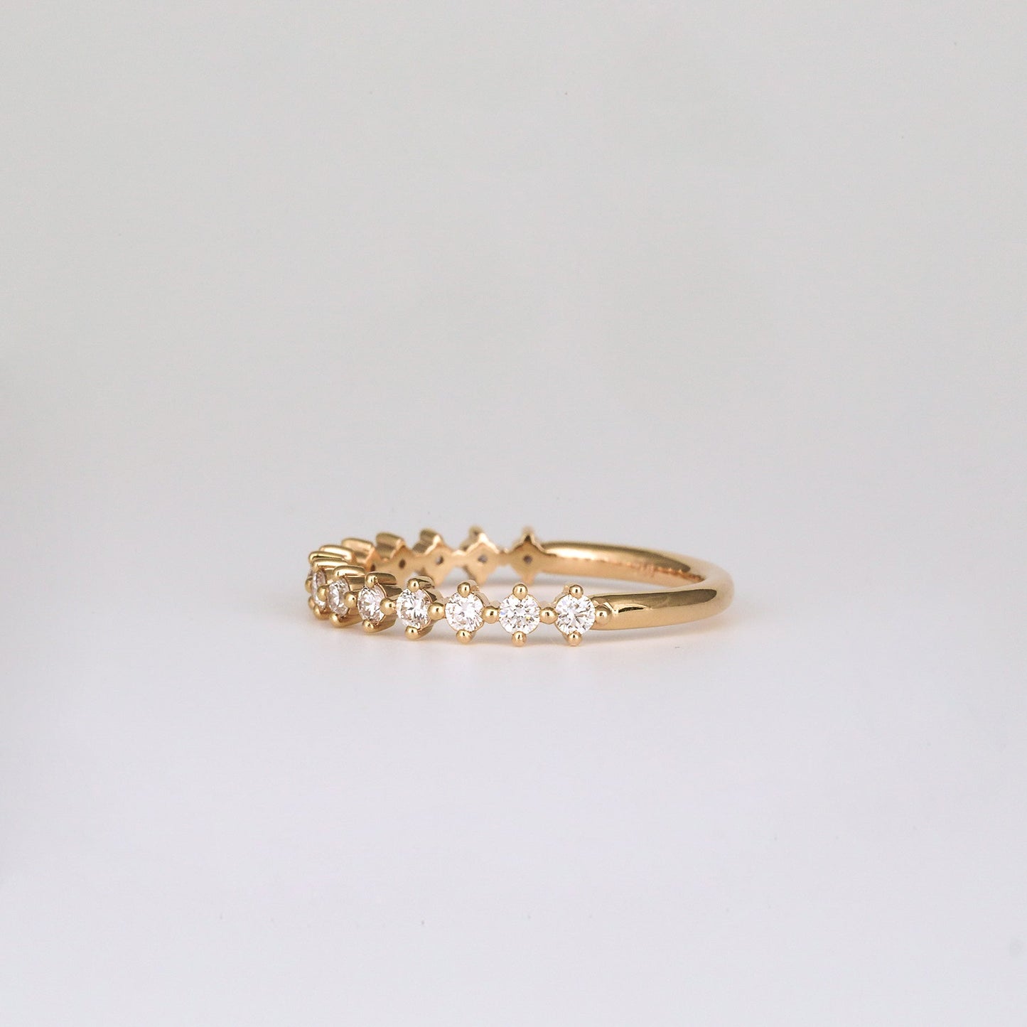 0.38 TCW Round Stones Half Eternity Lab Grown Diamond Wedding Band