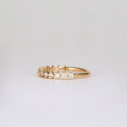 0.38 TCW Round Stones Half Eternity Lab Grown Diamond Wedding Band