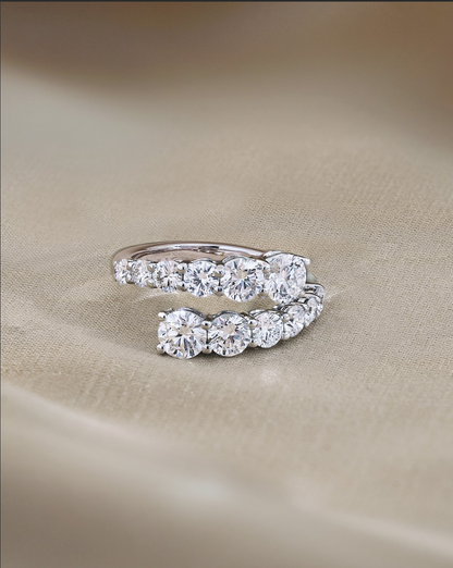 Marquise Shaped Three Stone Lab Grown Diamond Engagement Ring