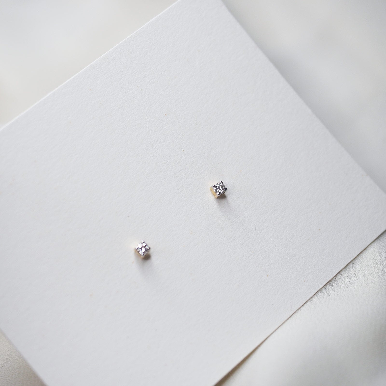 0.08 CT Round Cut Stud Moissanite Earrings 3