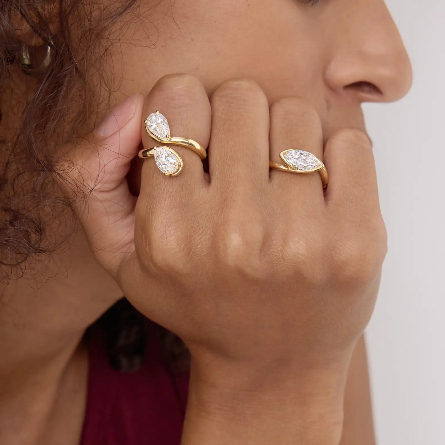 Timeless 1.5 CT Marquise Cut Swirl Solitaire Styled Lab Grown Diamond Engagement Ring