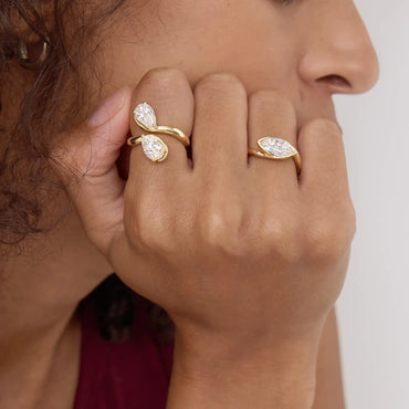 Timeless 1.5 CT Marquise Cut Swirl Solitaire Styled Lab Grown Diamond Engagement Ring