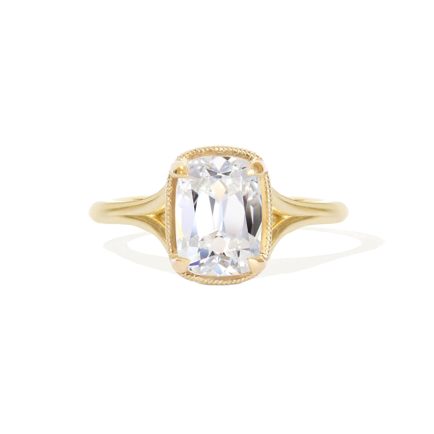 Marquise Shaped Three Stone Lab Grown Diamond Engagement Ring