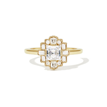 Marquise Shaped Three Stone Lab Grown Diamond Engagement Ring