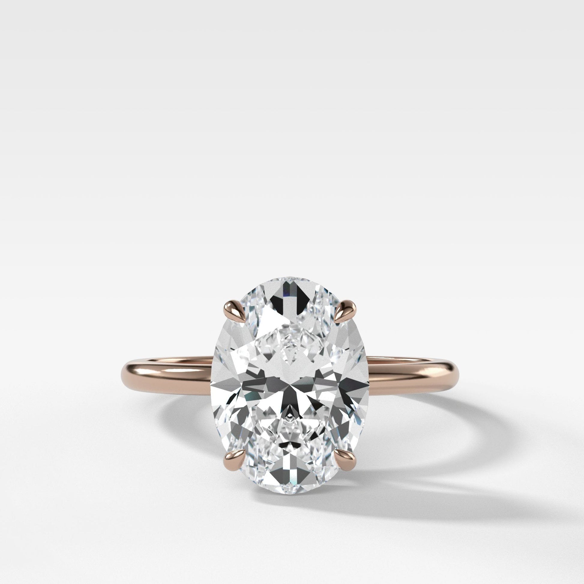 Marquise Shaped Three Stone Lab Grown Diamond Engagement Ring
