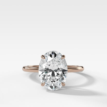 Marquise Shaped Three Stone Lab Grown Diamond Engagement Ring