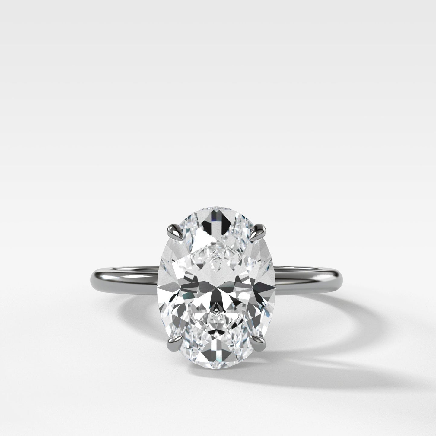 Marquise Shaped Three Stone Lab Grown Diamond Engagement Ring