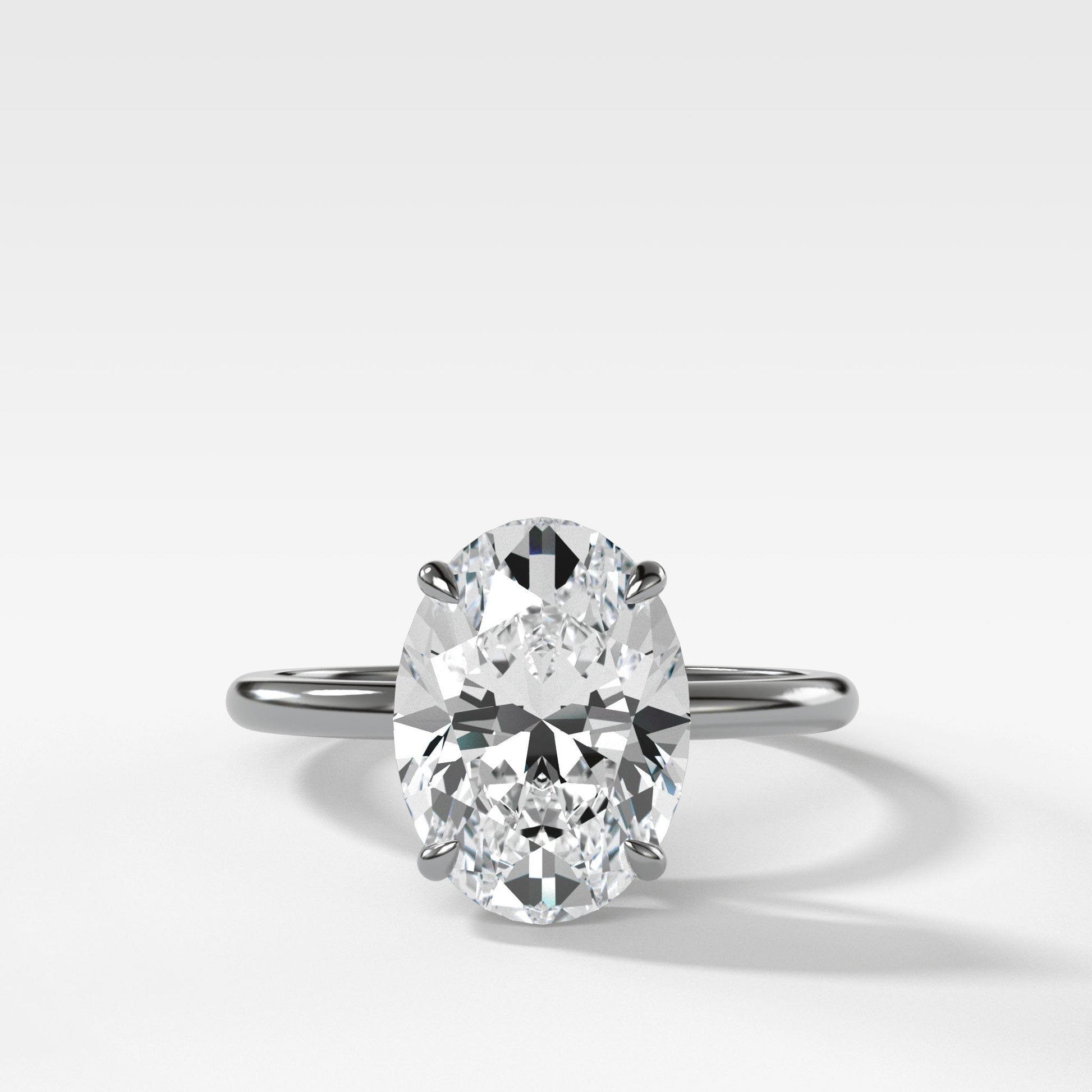 Marquise Shaped Three Stone Lab Grown Diamond Engagement Ring