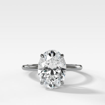 Marquise Shaped Three Stone Lab Grown Diamond Engagement Ring