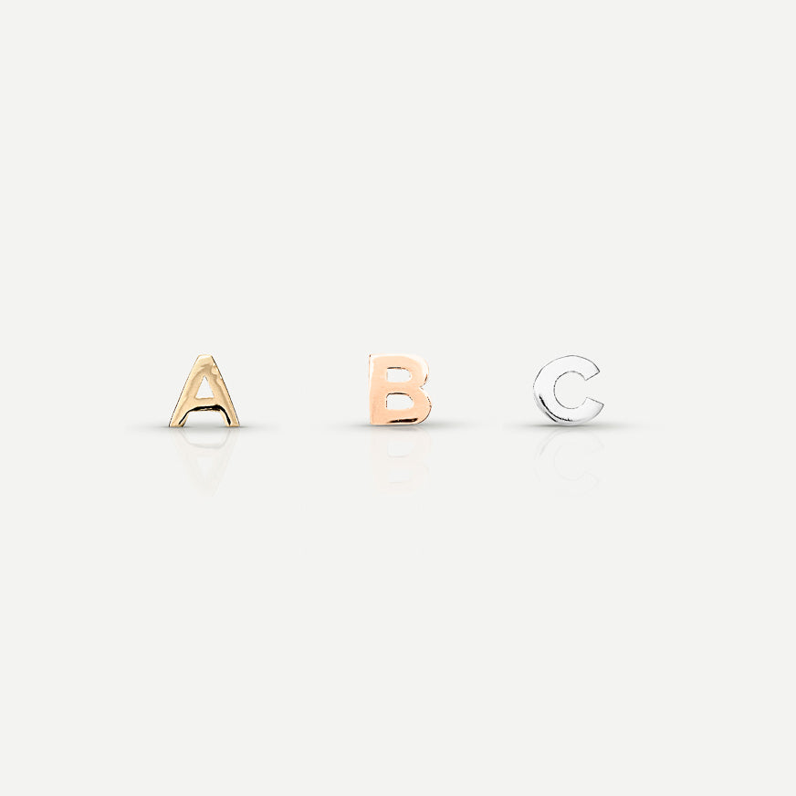 Initial Stud Earrings