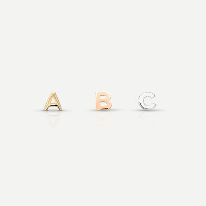 Initial Stud Earrings