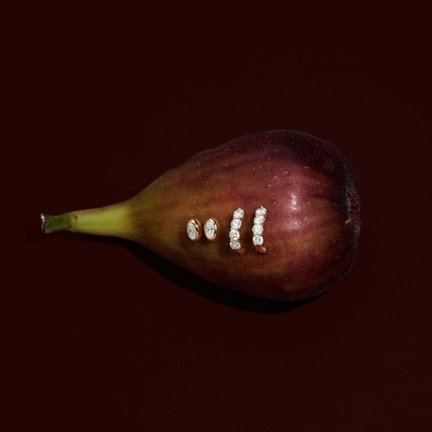 1.0 TCW Round Cut Moissanite Hoops Earrings in Gold