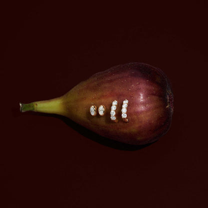 0.50 TCW Oval Cut Moissanite Bezel Stud Earrings in Gold