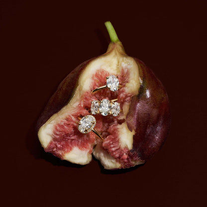 Marquise Cut Cluster Styled Lab Grown Diamond Engagement Ring