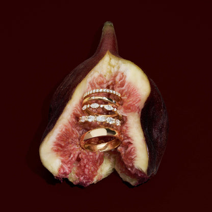 0.25 TCW Round Shaped Half Eternity Lab Grown Diamond Wedding Band