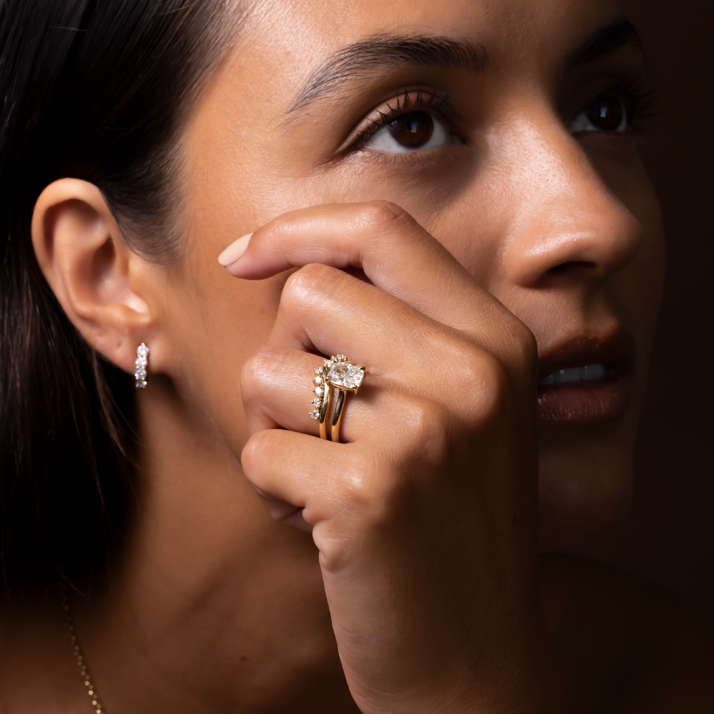 0.25 TCW Round Shaped Half Eternity Lab Grown Diamond Wedding Band