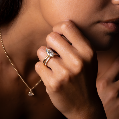 0.25 TCW Round Shaped Half Eternity Lab Grown Diamond Wedding Band