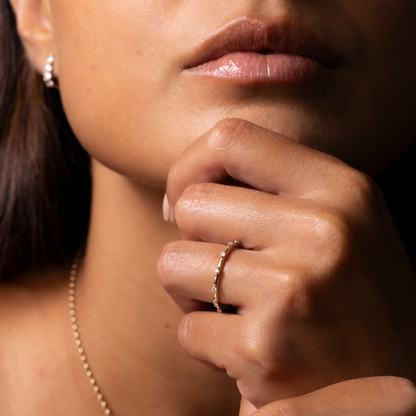 0.25 TCW Round Shaped Half Eternity Lab Grown Diamond Wedding Band