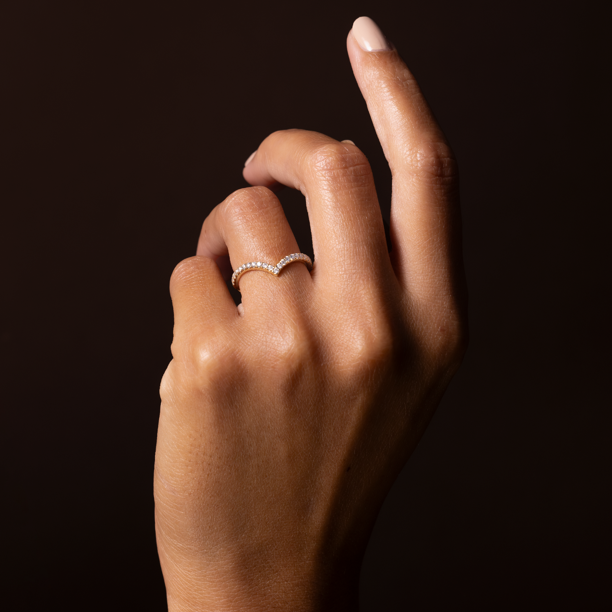 0.25 TCW Round Shaped Half Eternity Lab Grown Diamond Wedding Band